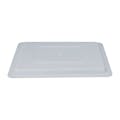 Half Size White Polypropylene Food Storage Container Lid - 18" x 12"