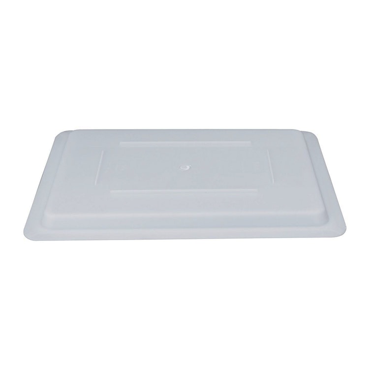 Half Size White Polypropylene Food Storage Container Lid - 18" x 12"