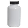 100cc White PET Packer Bottle with 38/400 Black Ribbed Cap with F217 Liner