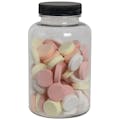 300cc Clear PET Packer Bottle with 45/400 Black Ribbed Cap with F217 Liner