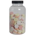 625cc Clear PET Packer Bottle with 53/400 Black Ribbed Cap with F217 Liner