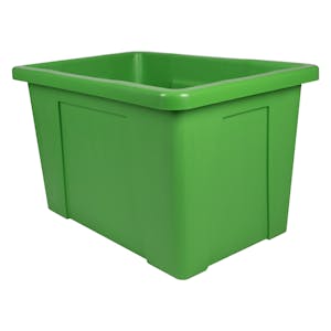 50 Gallon/6 Bushel Green LLDPE Rectangular Tamco® Tub Tank - 36-1/2" L x 25-1/2" W x 22-1/4" Hgt.