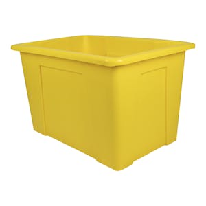 50 Gallon/6 Bushel Yellow LLDPE Rectangular Tamco® Tub Tank - 36-1/2" L x 25-1/2" W x 22-1/4" Hgt.