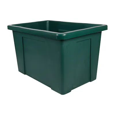 100 Gallon/12 Bushel Forest Green LLDPE Rectangular Tamco® Tub Tank - 41-1/2" L x 30-1/2" W x 28-1/4" Hgt.