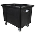 50 Gallon/6 Bushel Black LLDPE Rectangular Tamco® Box Truck with 4" Casters - 36-1/2" L x 27-1/2" W x 27-1/2" Hgt. OD