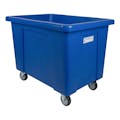 50 Gallon/6 Bushel Blue LLDPE Rectangular Tamco® Box Truck with 4" Casters - 36-1/2" L x 27-1/2" W x 27-1/2" Hgt. OD