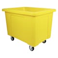 50 Gallon/6 Bushel Yellow LLDPE Rectangular Tamco® Box Truck with 4" Casters - 36-1/2" L x 27-1/2" W x 27-1/2" Hgt. OD