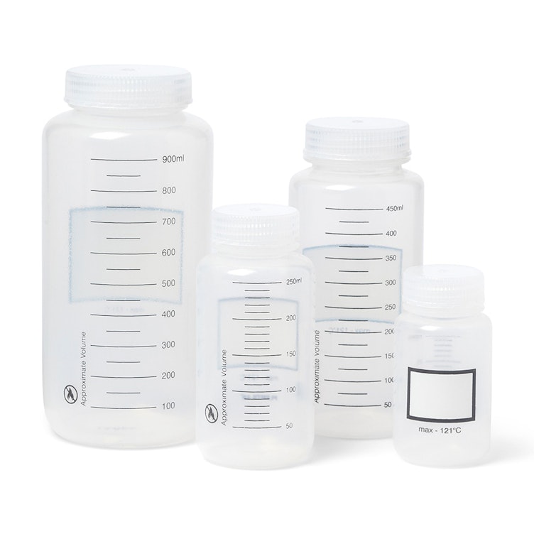 UniStore™ Graduated Wide Mouth Lab Bottles with Caps