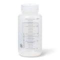 250mL UniStore™ Polypropylene Graduated Wide Mouth Bottles with Label Area & 43/410 Caps - Package of 12