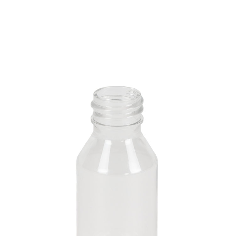 1 oz. Clear PET Modern Round Bottle with 20/410 Neck (Cap Sold Separately)