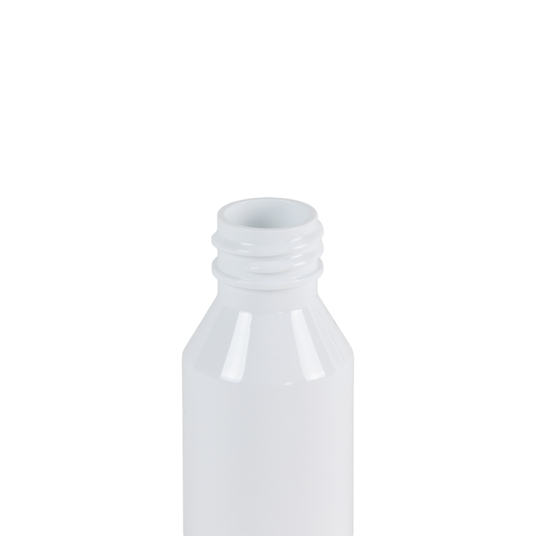 1 oz. White PET Modern Round Bottle with 20/410 Neck (Cap Sold Separately)