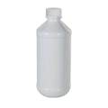 1 oz. White PET Modern Round Bottle with 20/410 White Ribbed Cap with F217 Liner