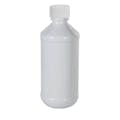 1 oz. White PET Modern Round Bottle with 20/410 White Polypropylene Ribbed CRC Cap with F217 Liner