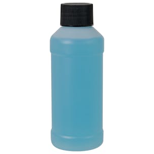 HDPE Modern Round Bottles with Plain Caps