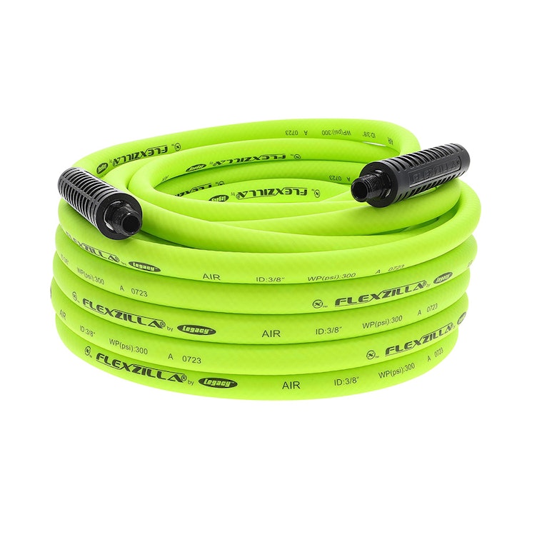 3/8" ID Flexzilla® Air Hose with 1/4" MNPT Fittings - 50' L