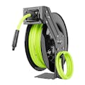 3/8" Flexzilla® Open Retractable Air Hose Reel with 1/4" MNPT Fittings - 50'