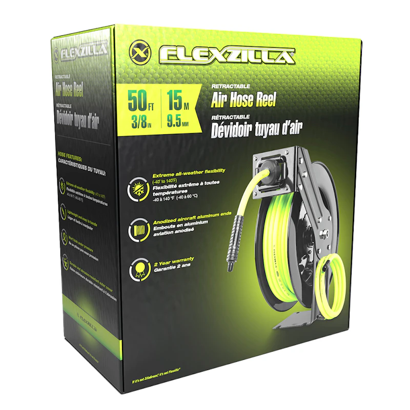 Flexzilla® Open-Face Retractable Air Hose Reel