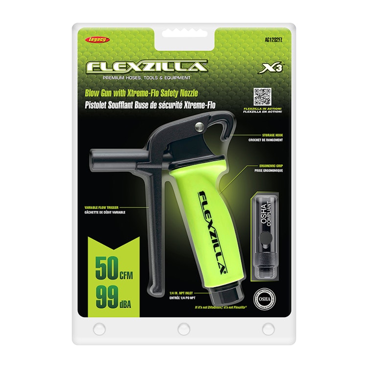 Flexzilla® X3™ Blow Gun with Xtreme-Flo Safety Nozzle