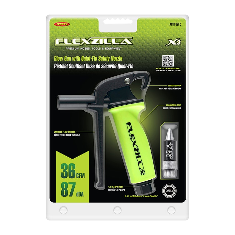 Flexzilla® X3™ Blow Gun with Quiet-Flo Safety Nozzle