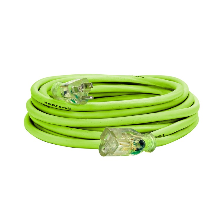 Flexzilla® Pro Extension Cords with Glow-In-The-Dark Stripe