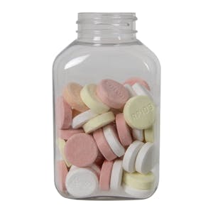 250cc (8.45 oz.) Clear PET Oblong Pharma Bottle with 38/400 Neck (Cap Sold Separately)