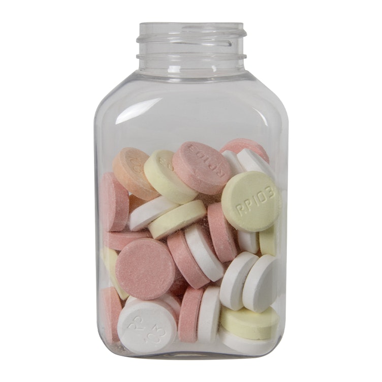 250cc (8.45 oz.) Clear PET Oblong Pharma Bottle with 38/400 Neck (Cap Sold Separately)