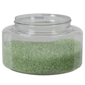 8 oz. Clear PET Squat Oval Jar with 70/400 Neck (Cap Sold Separately)