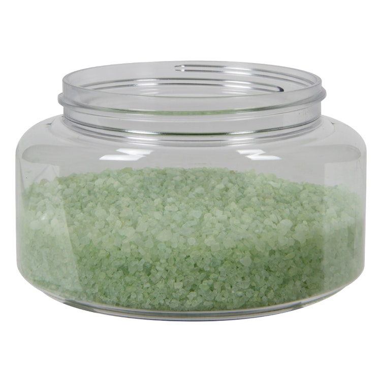 16 oz. Clear PET Squat Oval Jar with 89/400 Neck (Cap Sold Separately)