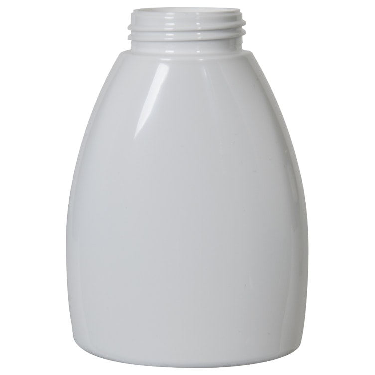 250mL White PET Foaming-Style Oval Bottle with 40mm Neck (Pump Sold Separately)