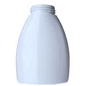 250mL White PET Foaming-Style Oval Bottle with 40mm Neck (Pump Sold Separately)