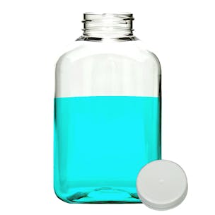 PET Oblong Pharma Bottles with Plain Caps
