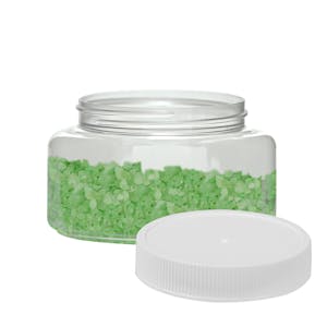 PET Squat Oval Jars with Plain Caps