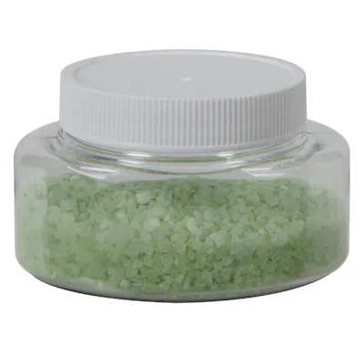 4 oz. Clear PET Squat Oval Jar with 58/400 White Ribbed Unlined Cap