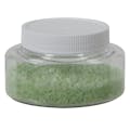 4 oz. Clear PET Squat Oval Jar with 58/400 White Ribbed Unlined Cap