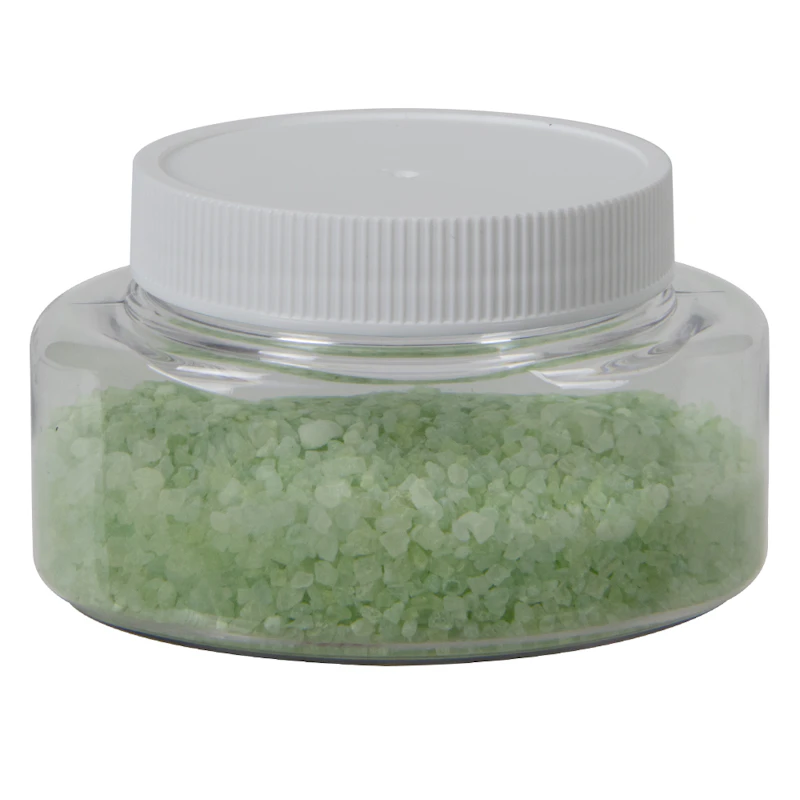 4 oz. Clear PET Squat Oval Jar with 58/400 White Ribbed Unlined Cap