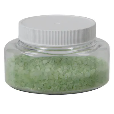4 oz. Clear PET Squat Oval Jar with 58/400 White Ribbed Cap with F217 Liner