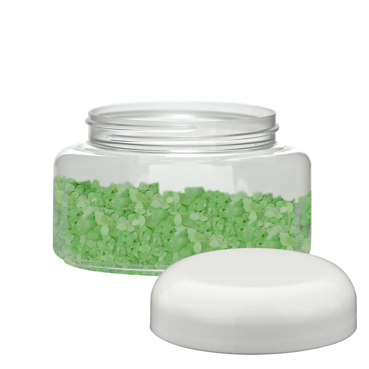 4 oz. Clear PET Squat Oval Jar with 58/400 Black Unlined Dome Cap