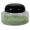 4 oz. Clear PET Squat Oval Jar with 58/400 Black Unlined Dome Cap