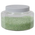 8 oz. Clear PET Squat Oval Jar with 70/400 White Ribbed Cap with F217 Liner