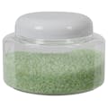 8 oz. Clear PET Squat Oval Jar with 70/400 White Dome Cap with F217 Liner