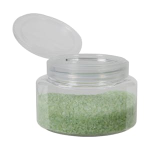 8 oz. Clear PET Squat Oval Jar with 70/400 Natural Smooth Snap-Top Cap