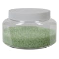 16 oz. Clear PET Squat Oval Jar with 89/400 White Ribbed Cap with F217 Liner