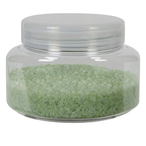 16 oz. Clear PET Squat Oval Jar with 89/400 Natural Smooth Snap-Top Cap