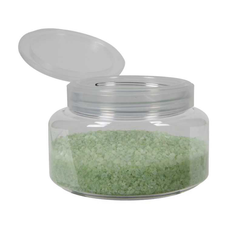 16 oz. Clear PET Squat Oval Jar with 89/400 Natural Smooth Snap-Top Cap