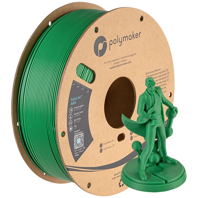 1.75mm Dia. Green PolyLite™ ABS 3D Printing Filament