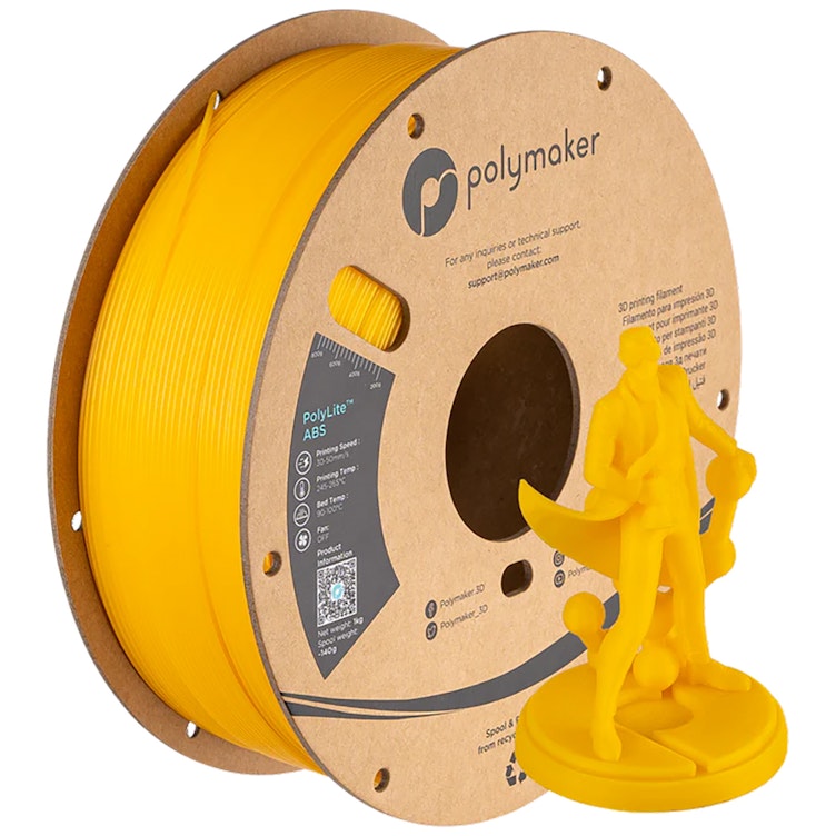 1.75mm Dia. Yellow PolyLite™ ABS 3D Printing Filament
