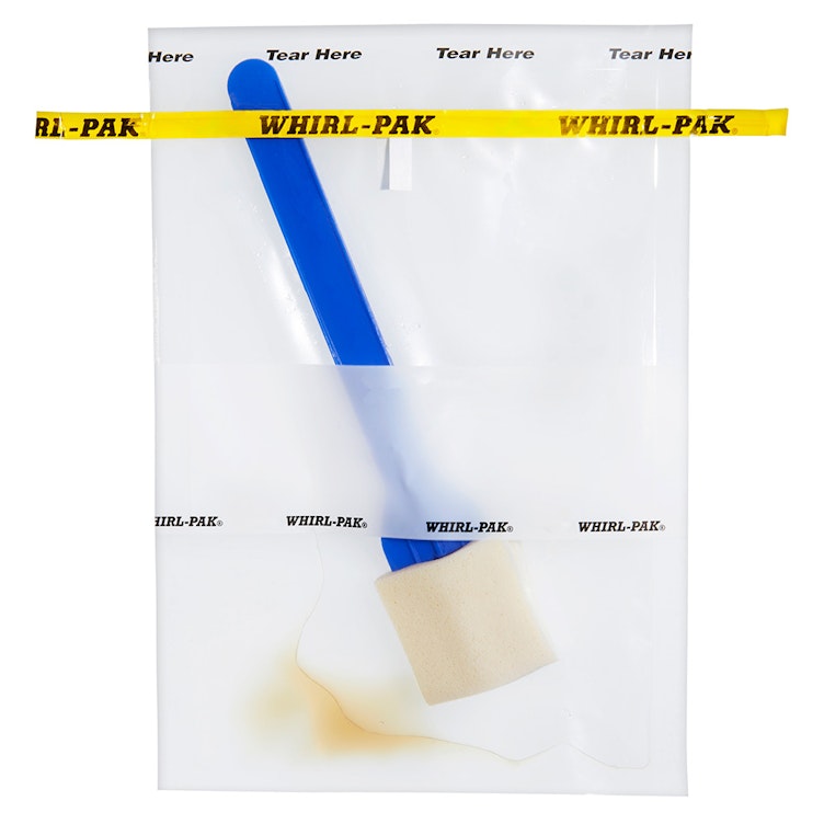 24 oz. Whirl-Pak® Sampling Bag with Hydrated PolyProbe - 6" W x 9" L x 2.5 mil Thick (Case of 100)