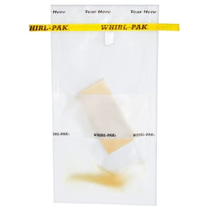 18 oz. Whirl-Pak® Sampling Bag with Hydrated PolySponge - 4-1/2" W x 9" L x 2.5 mil Thick (Case of 100)