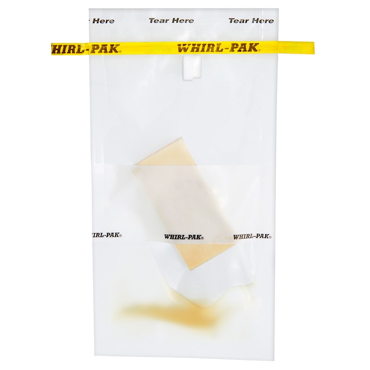 18 oz. Whirl-Pak® Sampling Bag with Hydrated PolySponge - 4-1/2" W x 9" L x 2.5 mil Thick (Case of 100)