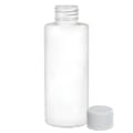 2 oz. White LDPE Cylindrical Bottle with 20/410 White Ribbed Cap with F217 Liner